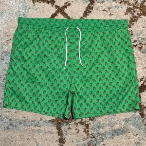 Vintage Polo Ralph Lauren Pony AOP Swim Trunks Size 2XL Board Trunks Swimwear